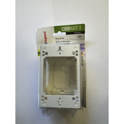 Legrand Wiremold CordMate II Cord Cover Low Voltage Data Box, Cord Hider for Home or Office, Holds 3 Cables, White