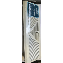 Accord Ventilation Baseboard Diffuser Sunburst Traditional - Adjustable Heavy Gauge Steel - 15 in, White