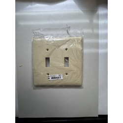 Leviton 2-Gang Light Almond Toggle Nylon Midway/Midsize Wall Plate (1-Pack) PJ2-T
