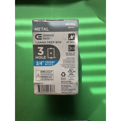 Commercial Electric 1-Gang Deep Box Gray