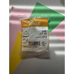 Halex® 20517 Non-Metallic Snap-In Connector, 3/8", 2-Pack