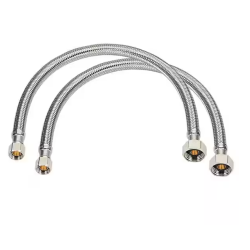 HOMEWERKS 1/2 in. FIP x 3/8 in. OD COMP x 20 in. Braided Stainless Steel Faucet Supply Line (2-Pack)