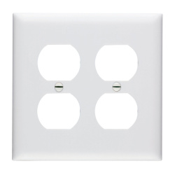 Legrand® Deluxe Wall Plate - Duplex Receptacle, 2-Gang, White