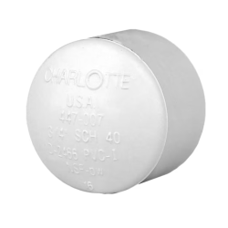 Charlotte Pipe 3/4-in Schedule 40 PVC Socket Cap - White - NSF Safety Listed