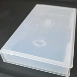 VHS VIDEO LIBRARY CASE W/FULL SLEEVE, CLEAR