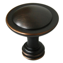 allen + roth 1-1/4-in Aged bronze Round Transitional Cabinet Knob