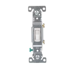 Eaton 15-amp Single-pole Toggle Light Switch , White