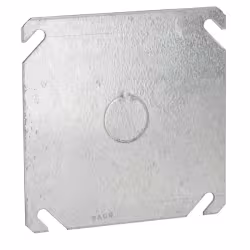 Hubbel Electric Raco 4inch Square Blank Box Cover With Knockout 8753